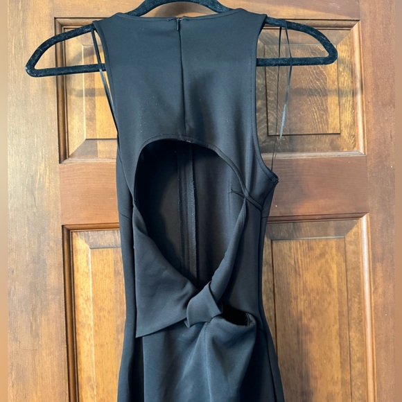 Zara Open Twist Back Neoprene Scuba Maxi Dress - Picture 3 of 6